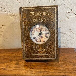 Treasure Island Table Clock Hollow Book Robert Louis Stevenson does not work